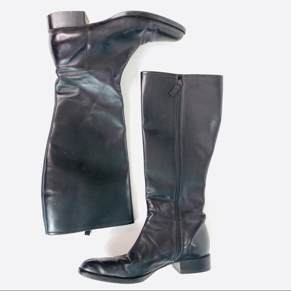 Lauren Ralph Lauren Shoes - Ralph Lauren Tall Boots Faux Leather Black Size 9